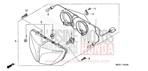 HEADLIGHT (CBF600S/SA) CBF600S5 de 2005